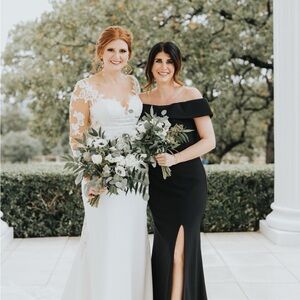 Elegant Black Off-Shoulder Evening Dress